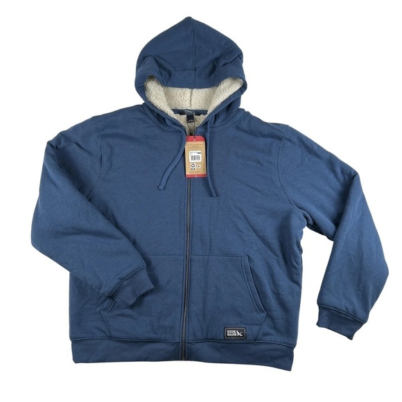 Eddie Bauer Other - Eddie Bauer Blue Faux Shearling Lined Hoodie Size XXL